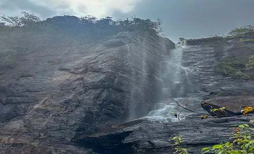 Lovers leap waterfall
